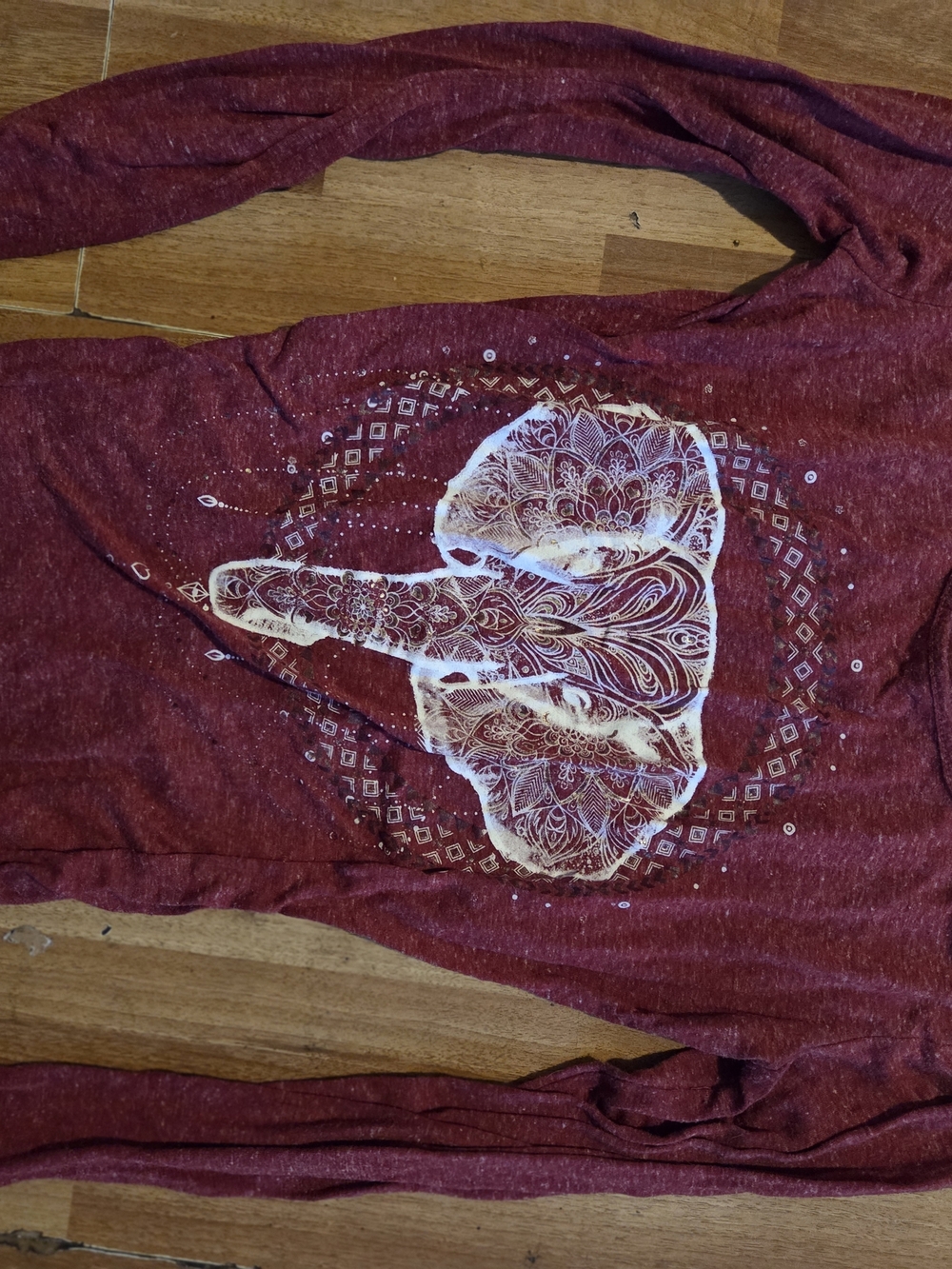 No Boundaries Maroon Heathered Long Sleeve Top